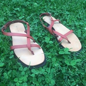 Rachel Comey Gladia Sandal in Tomato, size 8.5.